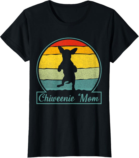 Chiweenie Mom Mama Cute Dog Lovers Dog Owners Women Kids T-Shirt