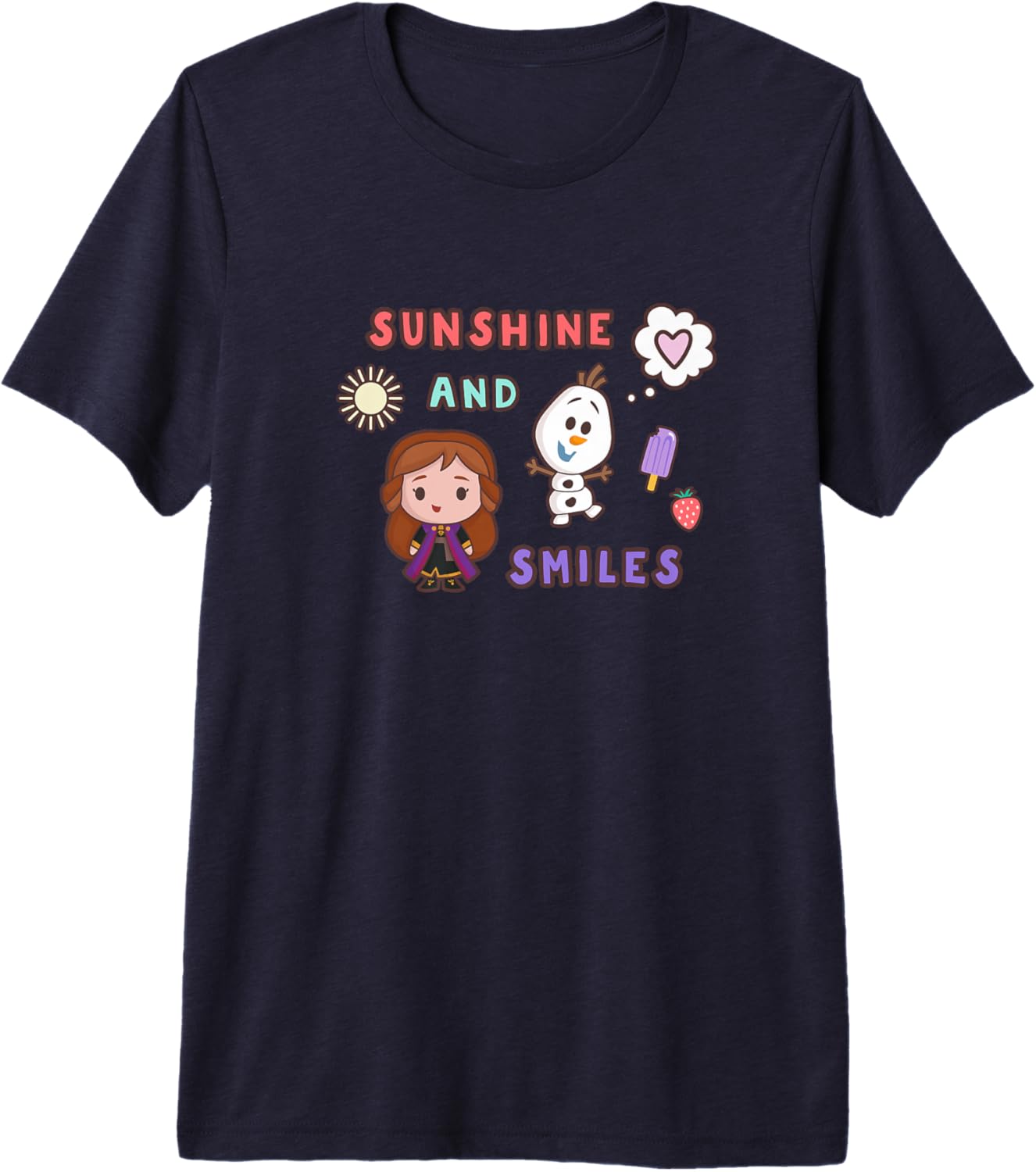 Disney Frozen Anna Olaf Chibi Sunshine And Smiles Chest Logo Premium