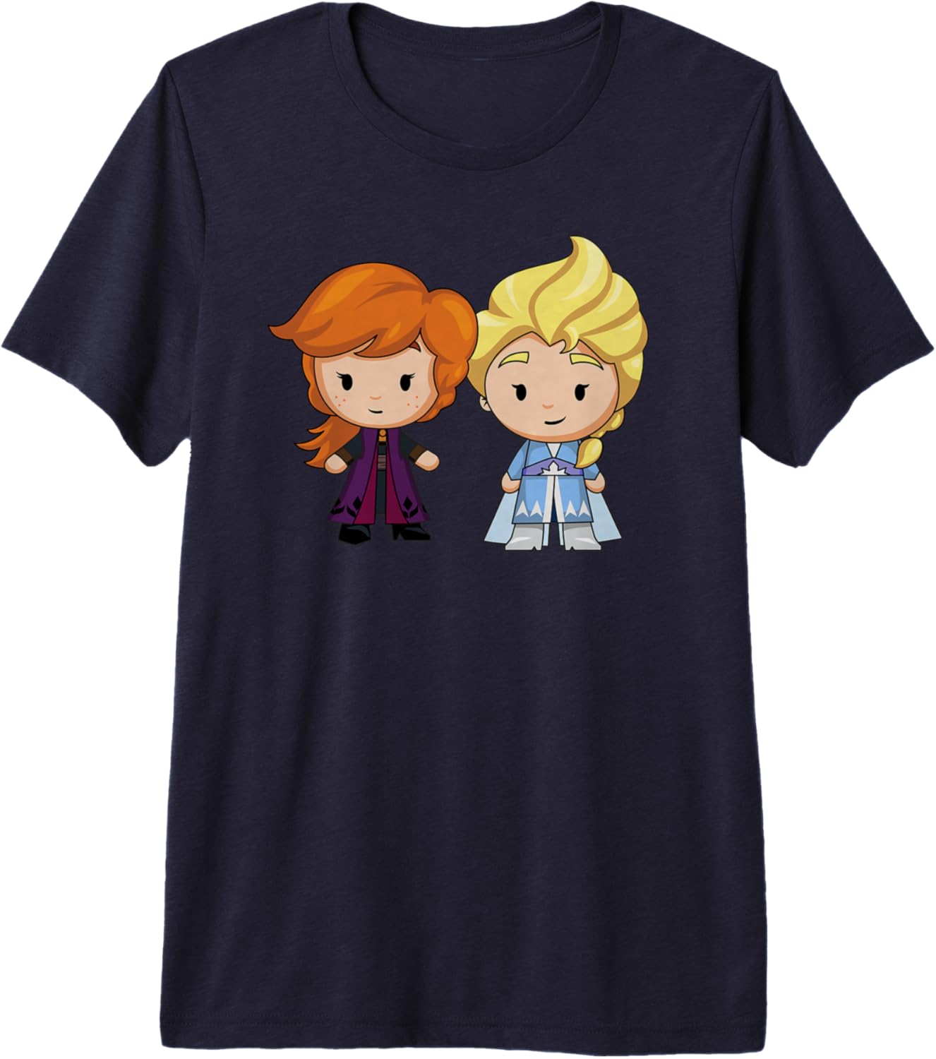 Disney Frozen 2 Elsa and Anna Chibi Art Premium Tri-blend