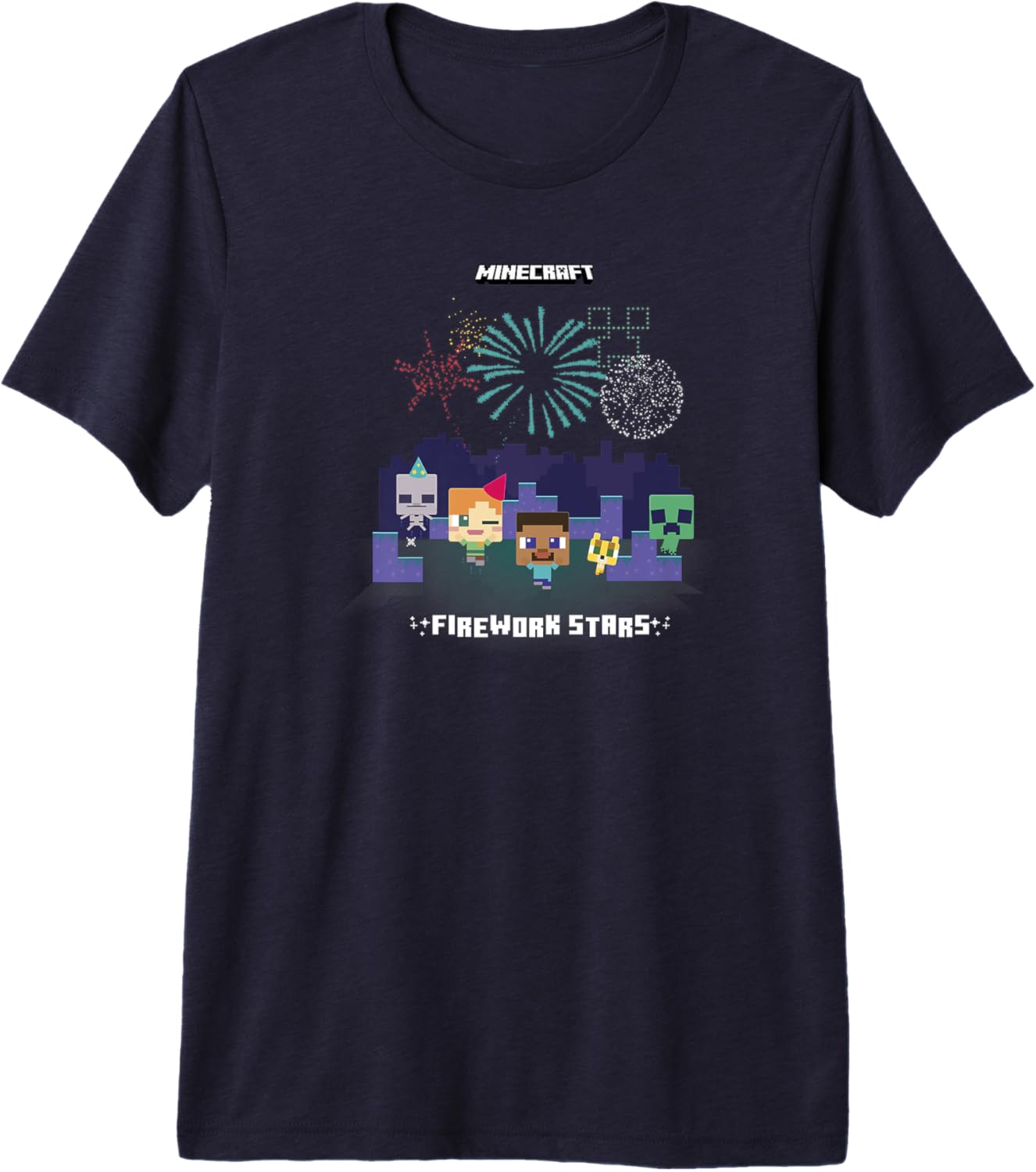 Minecraft Firework Stars Chibi Mobs Party Premium