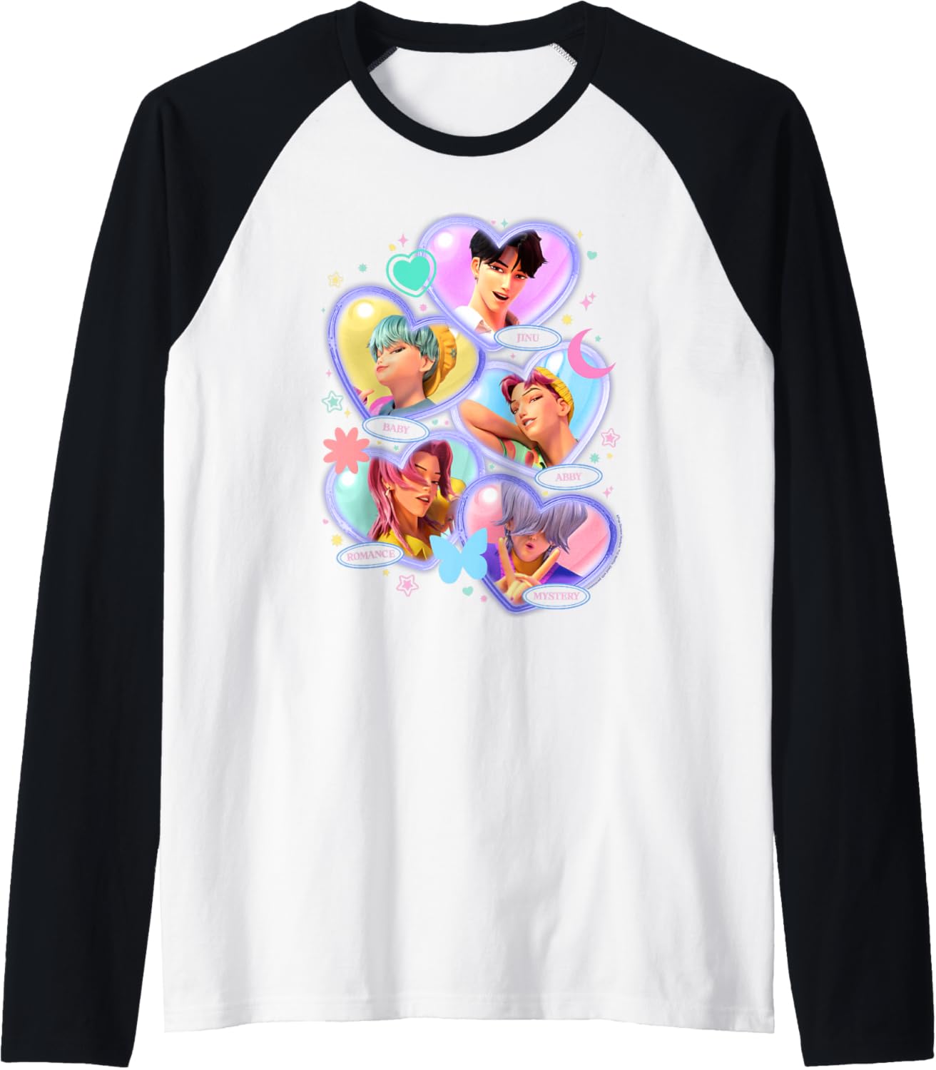 Kpop Demon Hunters Halloween Saja Boys Soda Pop Y2K Poster Raglan Baseball Tee