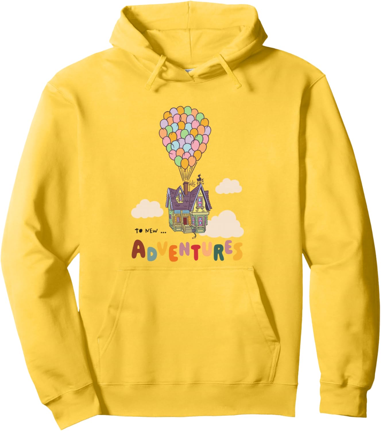Disney Pixar Up The New Adventures Flying House Big Logo Pullover Hoodie