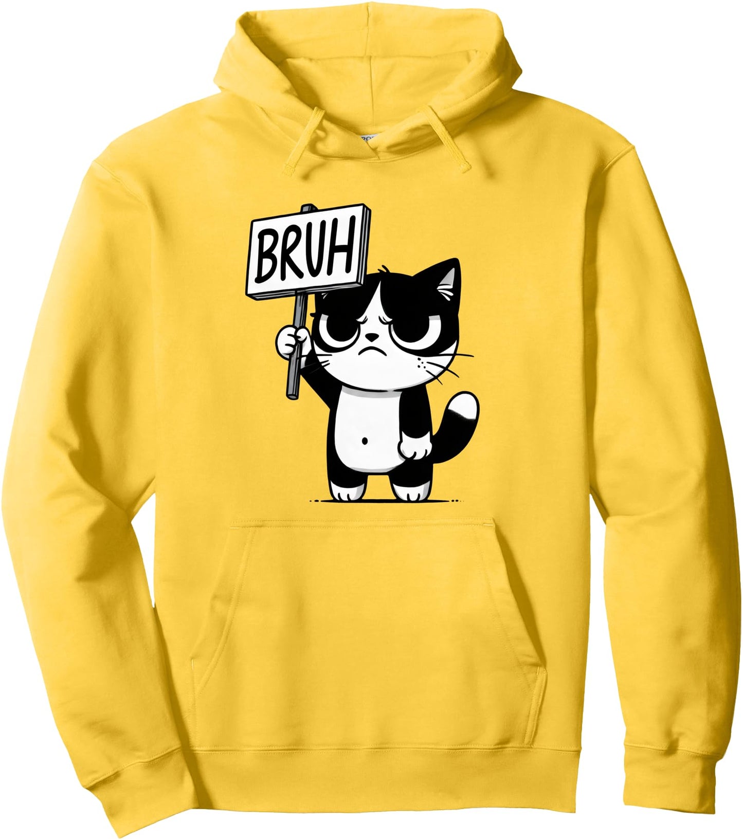 Bruh Cat Lover Gifts Funny for Men Women Pullover Hoodie