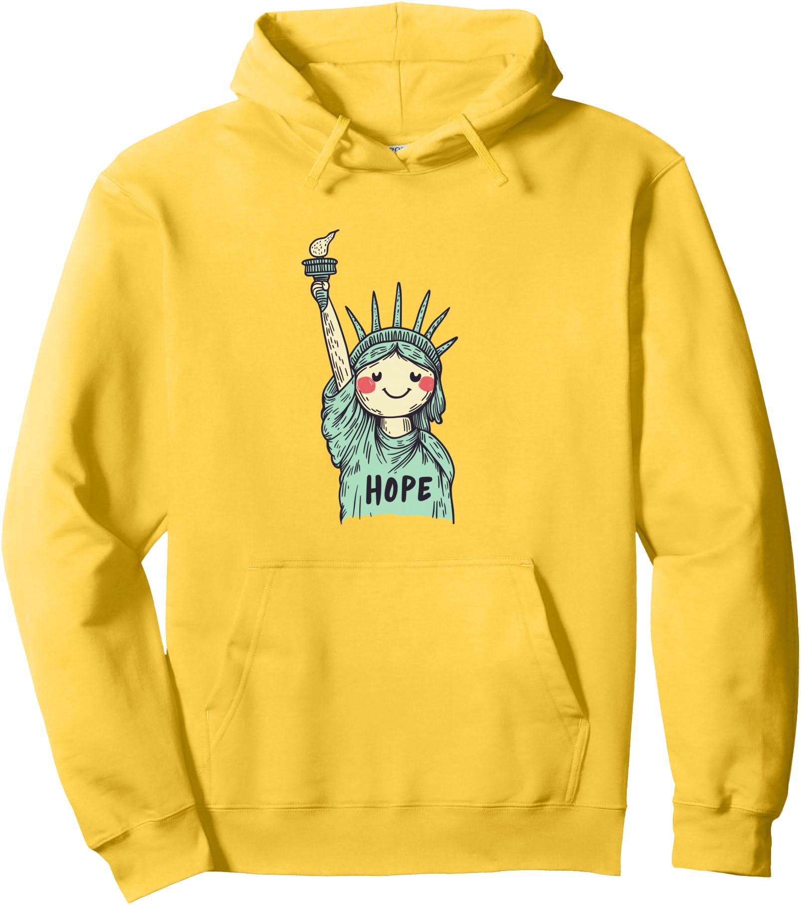 Smiling Statue Of Liberty - Hope Pullover Hoodie