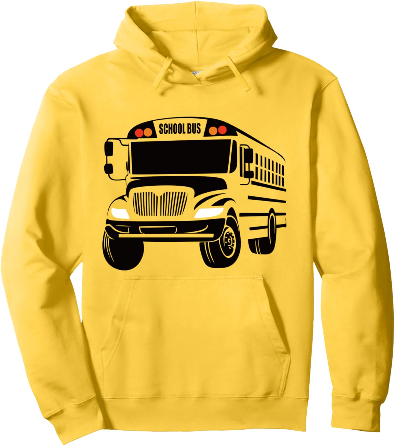 School Bus Driver Cartoon Yellow Costume Uniform Graphic Pullover Hoodie