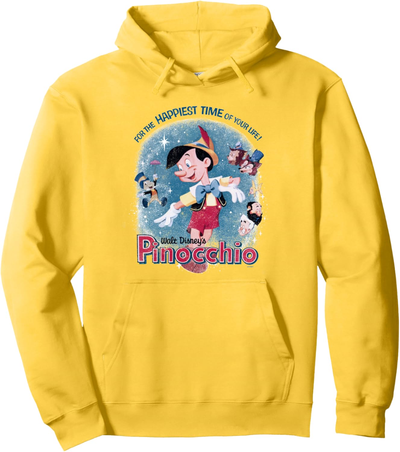 Disney Pinocchio For The Happiest Time In Your Life Retro Pullover Hoodie
