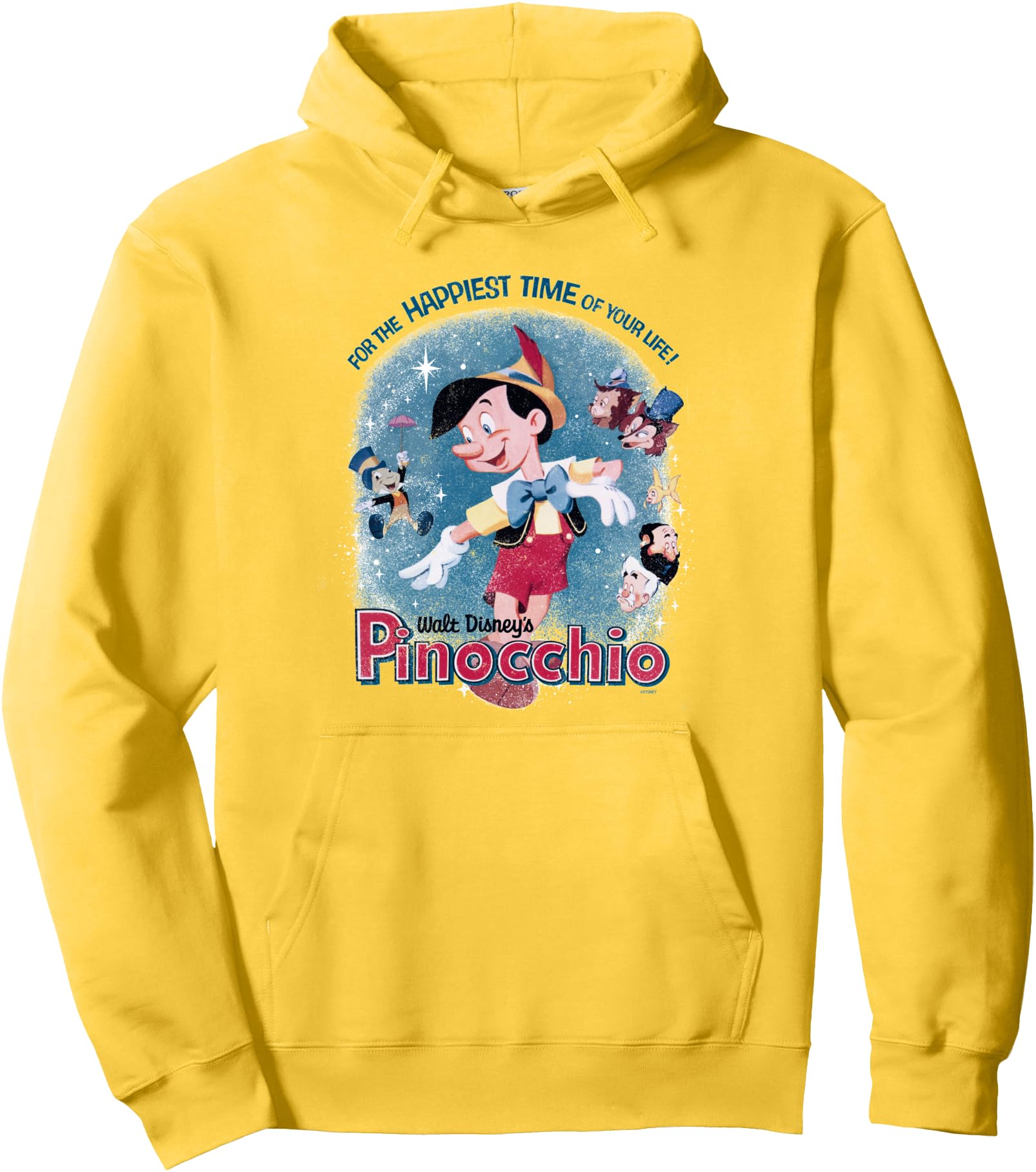 Disney Pinocchio For The Happiest Time In Your Life Retro Pullover Hoodie