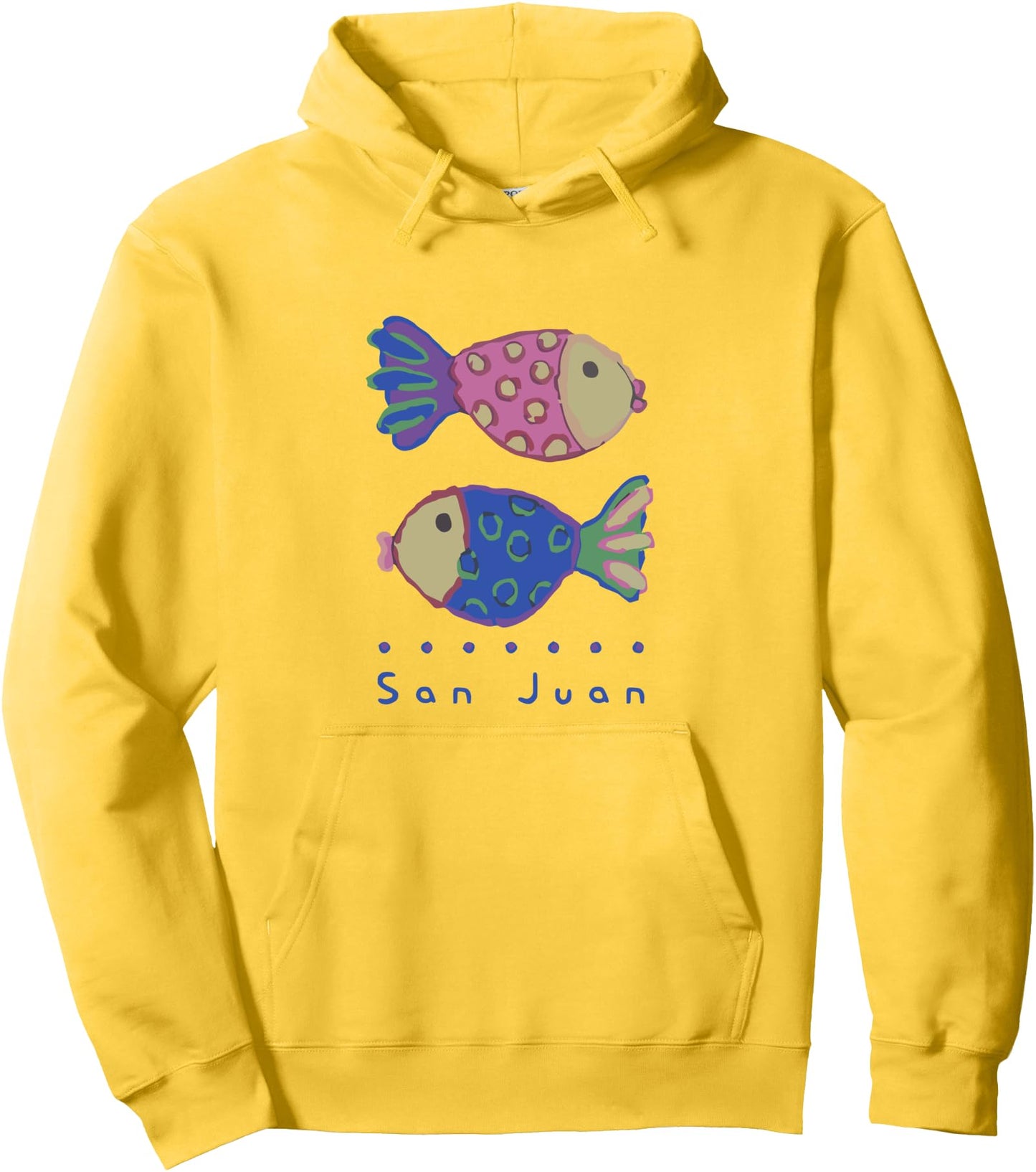 San Juan Puerto Rico Beach Fish Art Souvenirs Pullover Hoodie