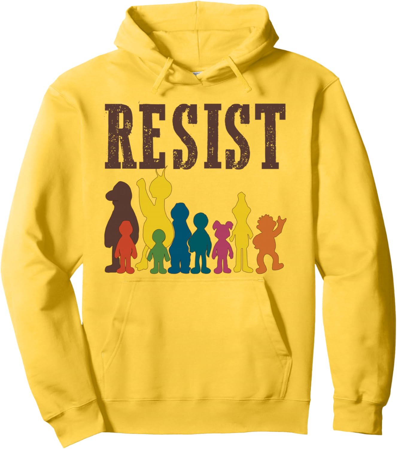 Save Resist Political Protest Rainbow Character Colours Pullover Hoodie