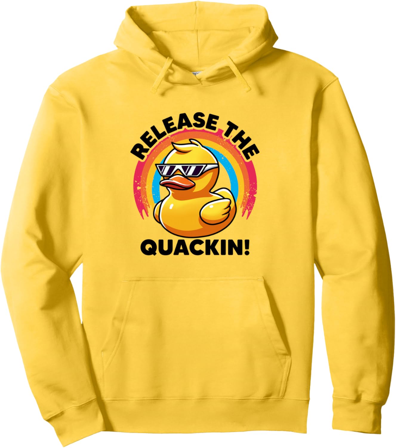 Release The Quackin I Love Duck Lovers Funny Yellow Duck Pullover Hoodie