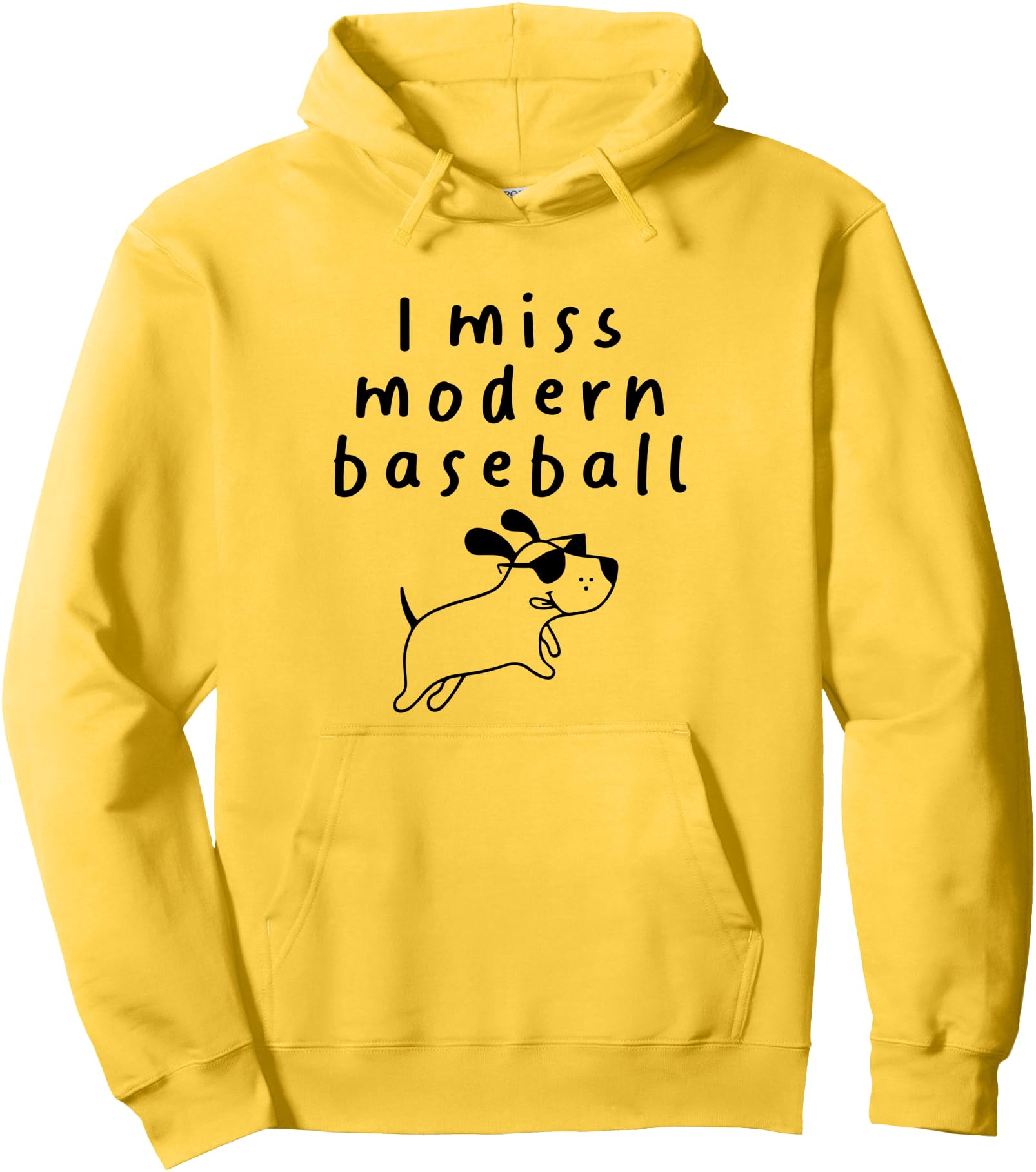 I Miss Modern Baseball Funny Puppy Cartoon Drawing gifts Pullover Hoodie