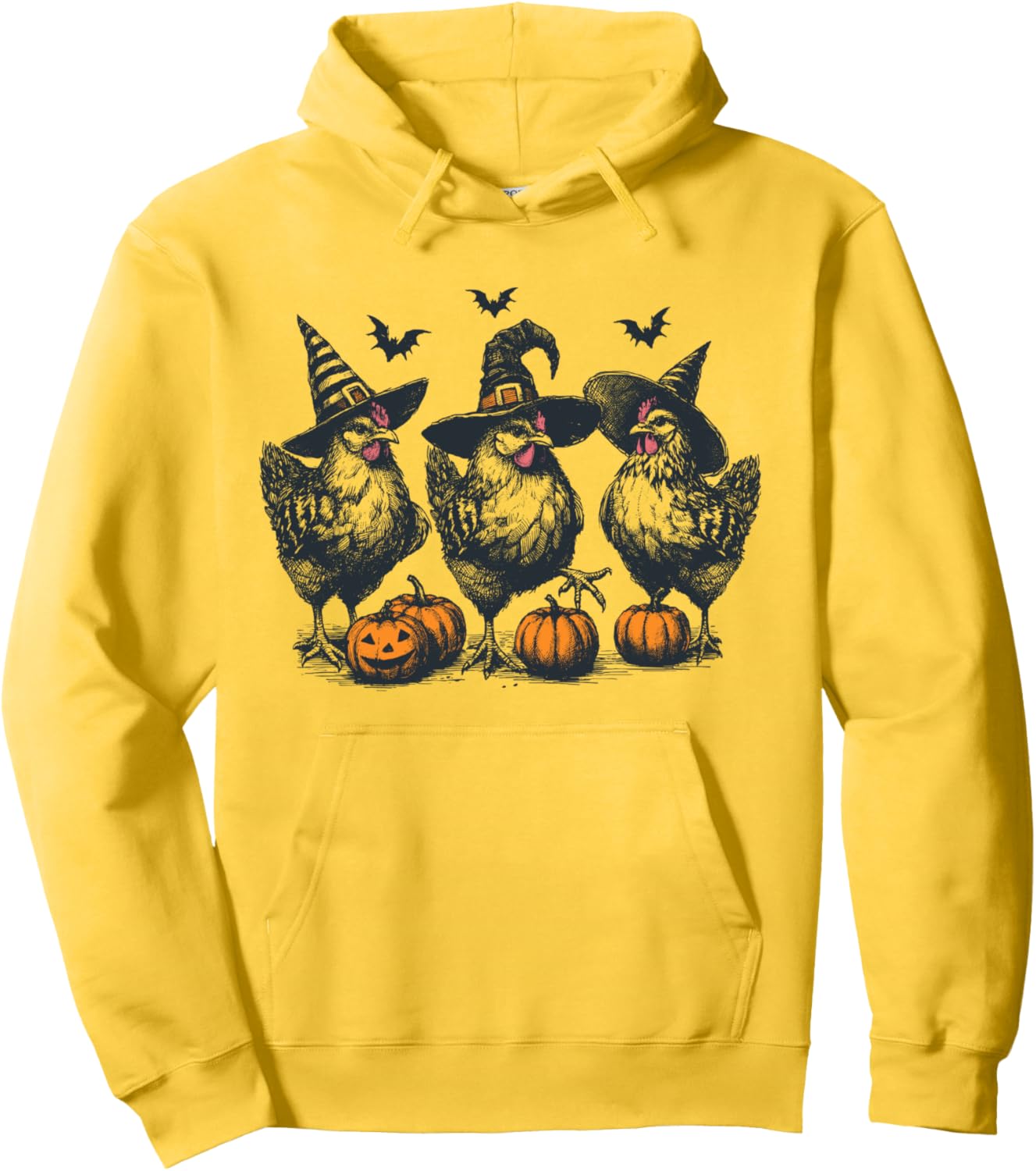 Chicken Witches Funny Halloween Spooky Season Chickens Pullover Hoodie
