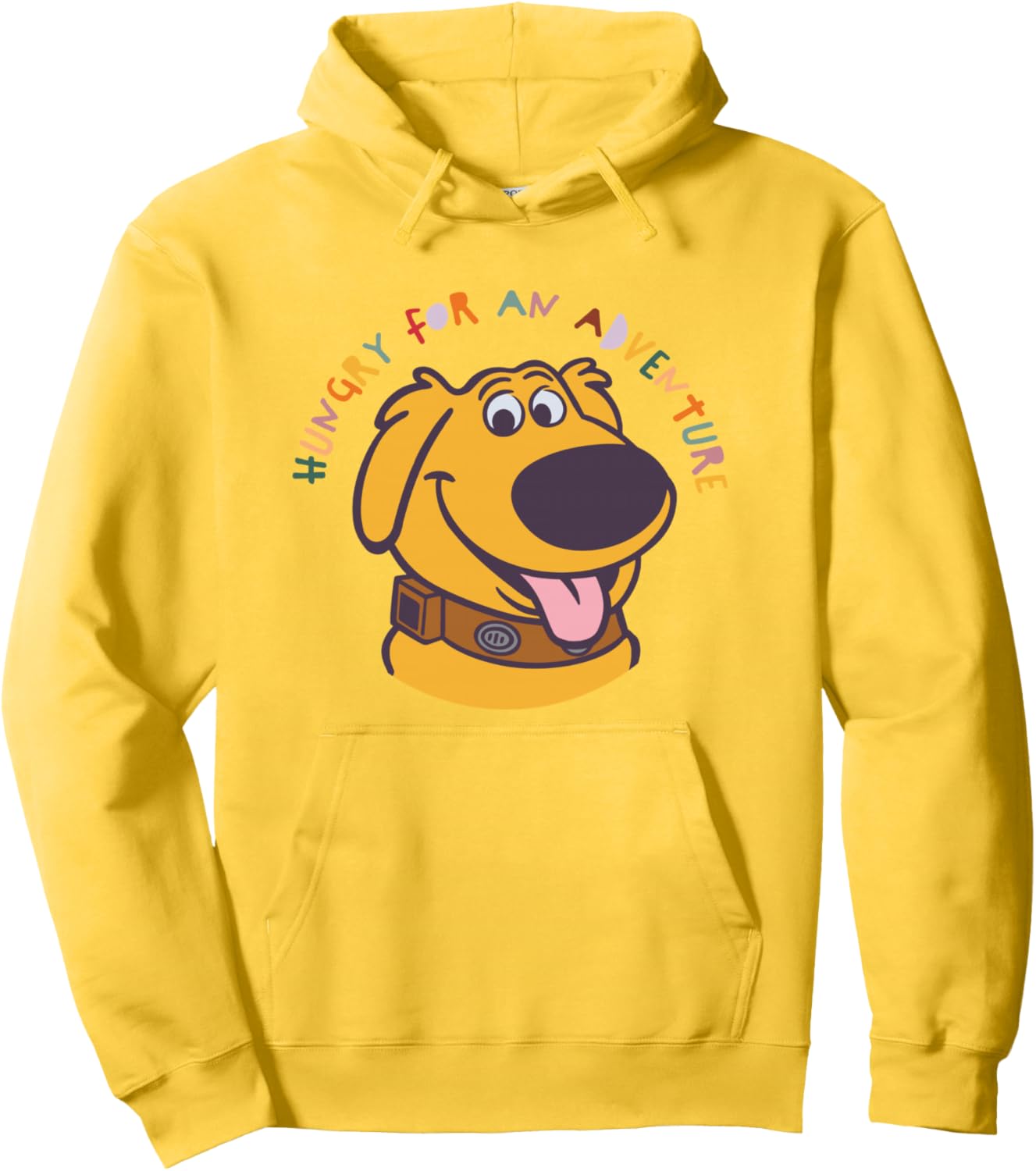 Disney Pixar Up Dug Hungry For An Adventure Big Face Logo Pullover Hoodie