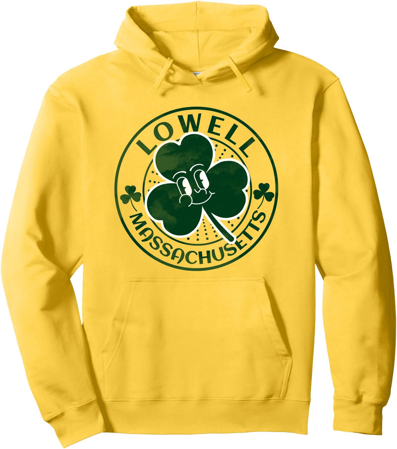 Lowell Massachusetts Irish Shamrock MA Retro Souvenir Pullover Hoodie