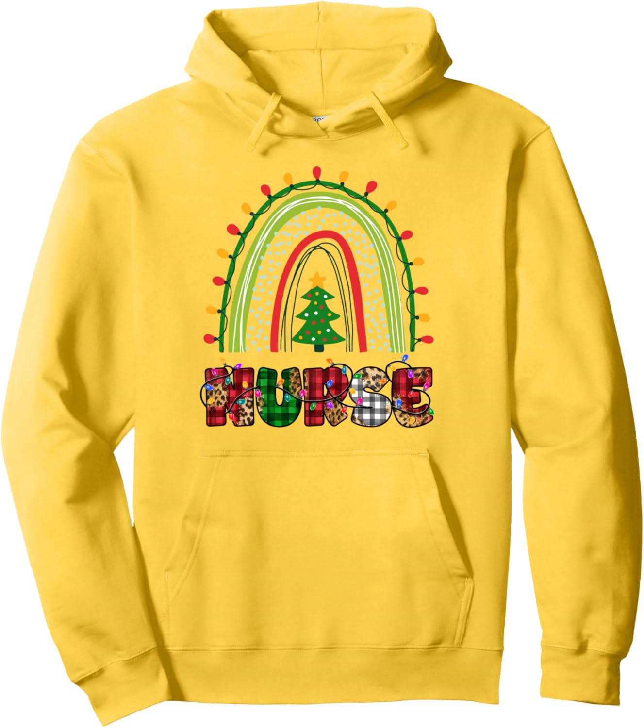 Christmas Nurse Rainbow Nurses Christmas Ugly Xmas Sweater Pullover Hoodie