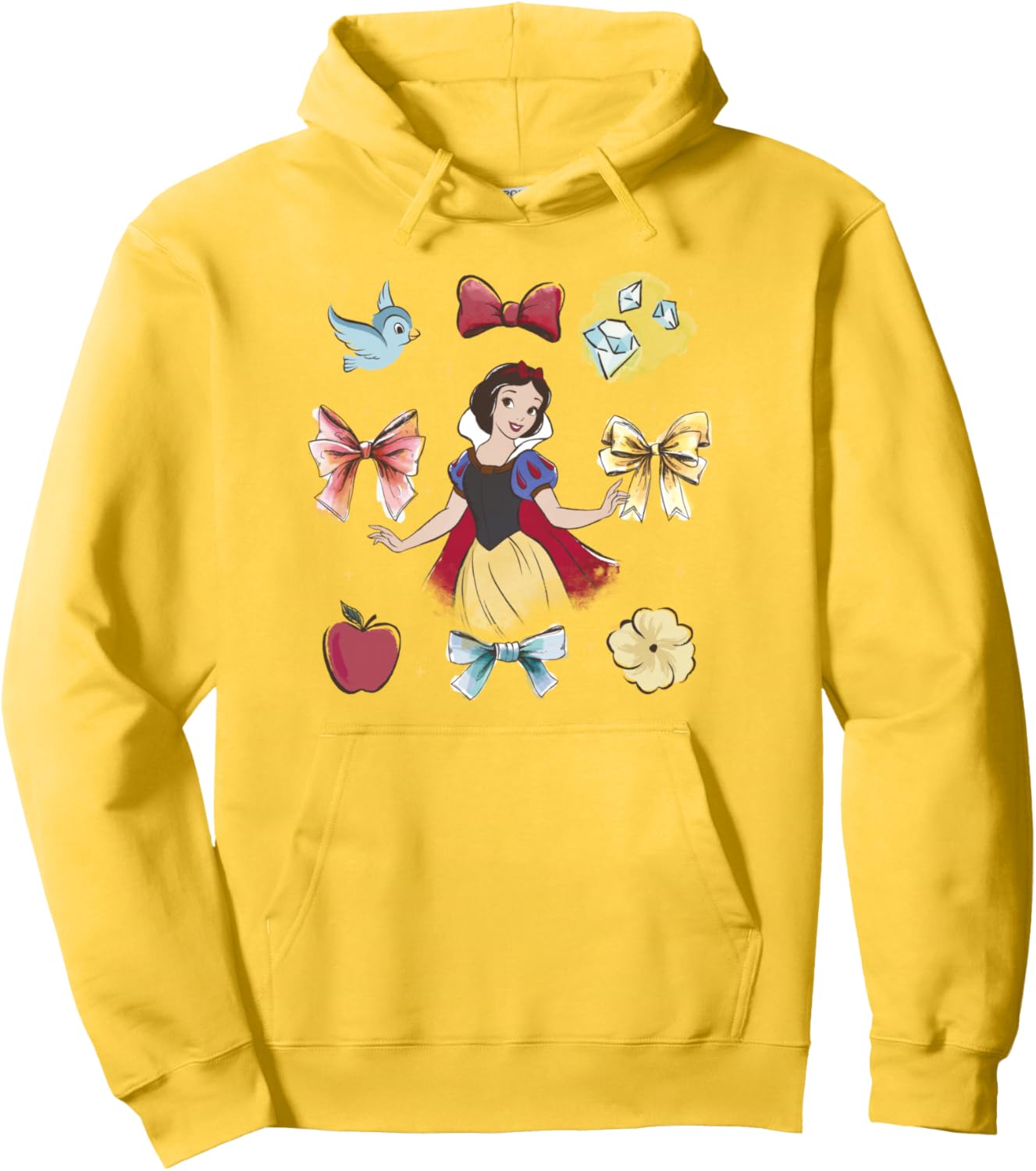 Disney Princess Snow White Beauty Iconic Watercolor Elements Pullover Hoodie