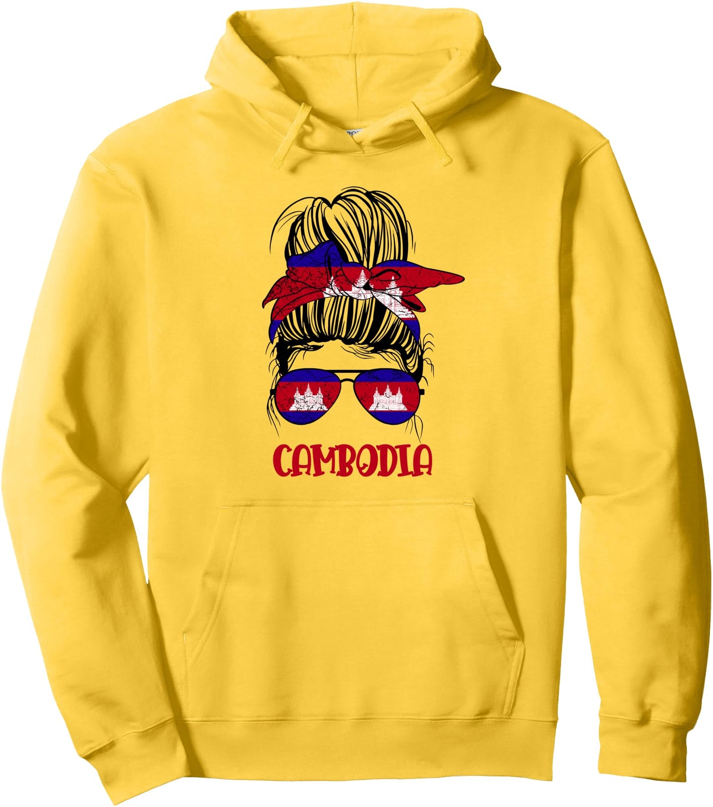 Cambodian Girl Cambodia flag for woman girl Khmer Pride Pullover Hoodie