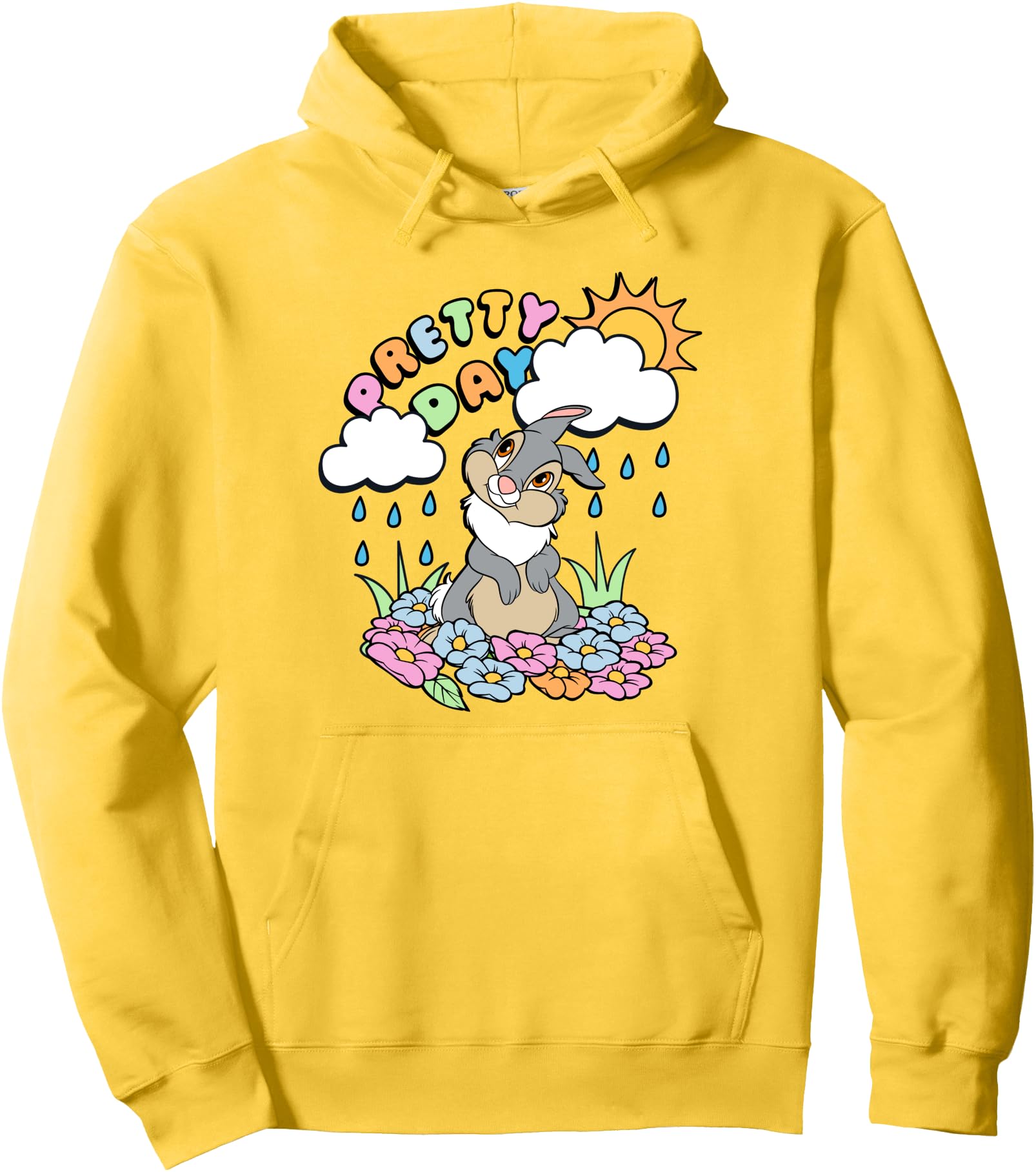 Disney Bambi Thumper Pretty Day Floral Colorful Cute Logo Pullover Hoodie