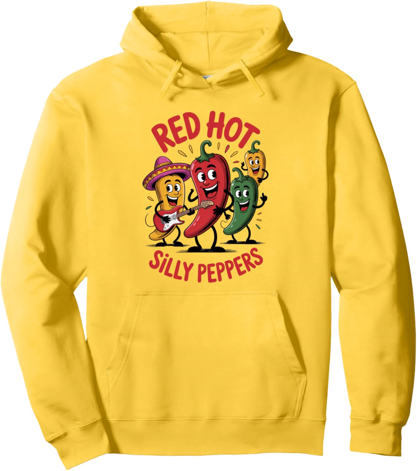 Red Hot Silly Peppers Funny Pullover Hoodie