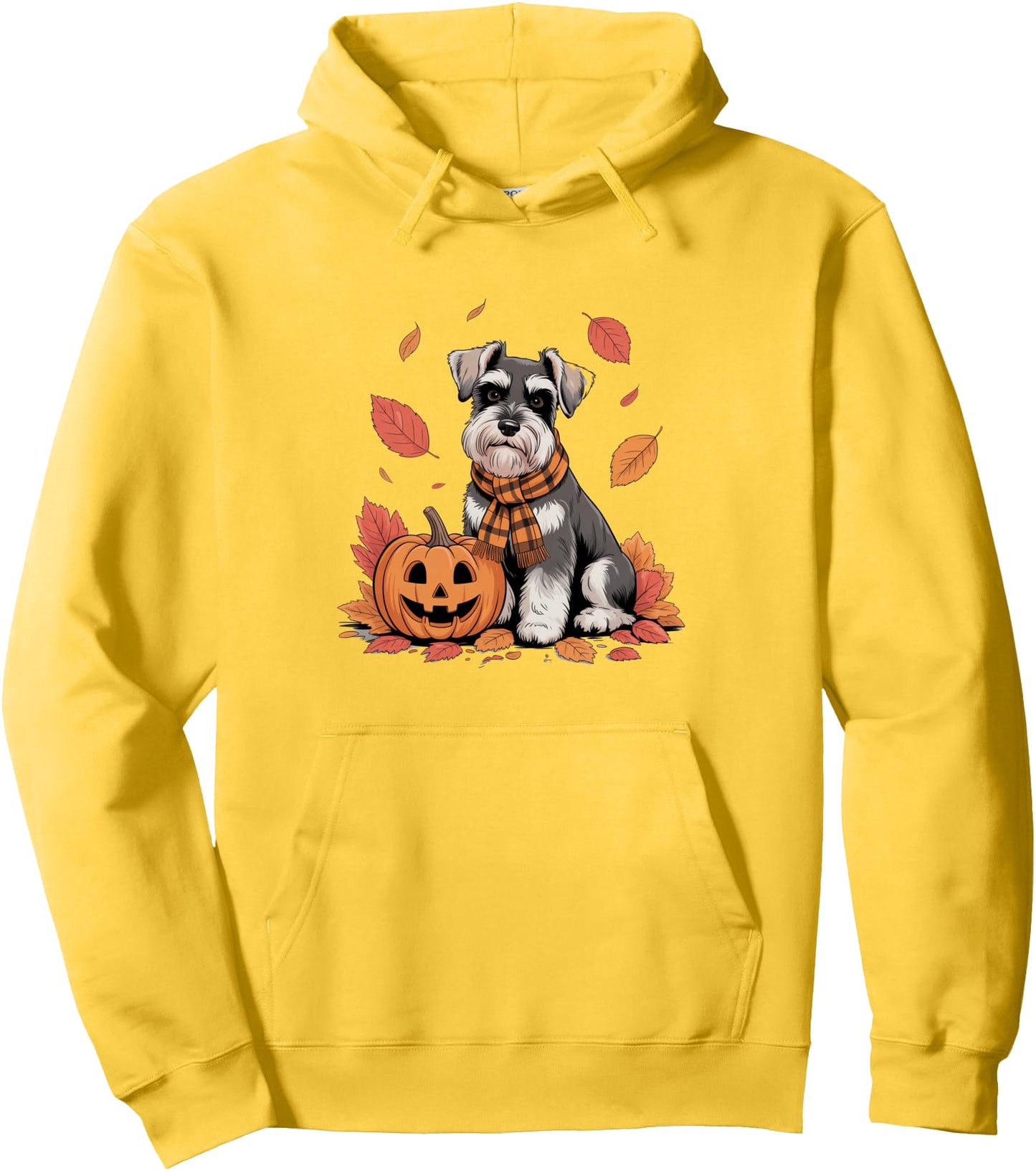 Miniature Schnauzers Lover Pumpkin Fall Autumn Thanksgiving Pullover Hoodie