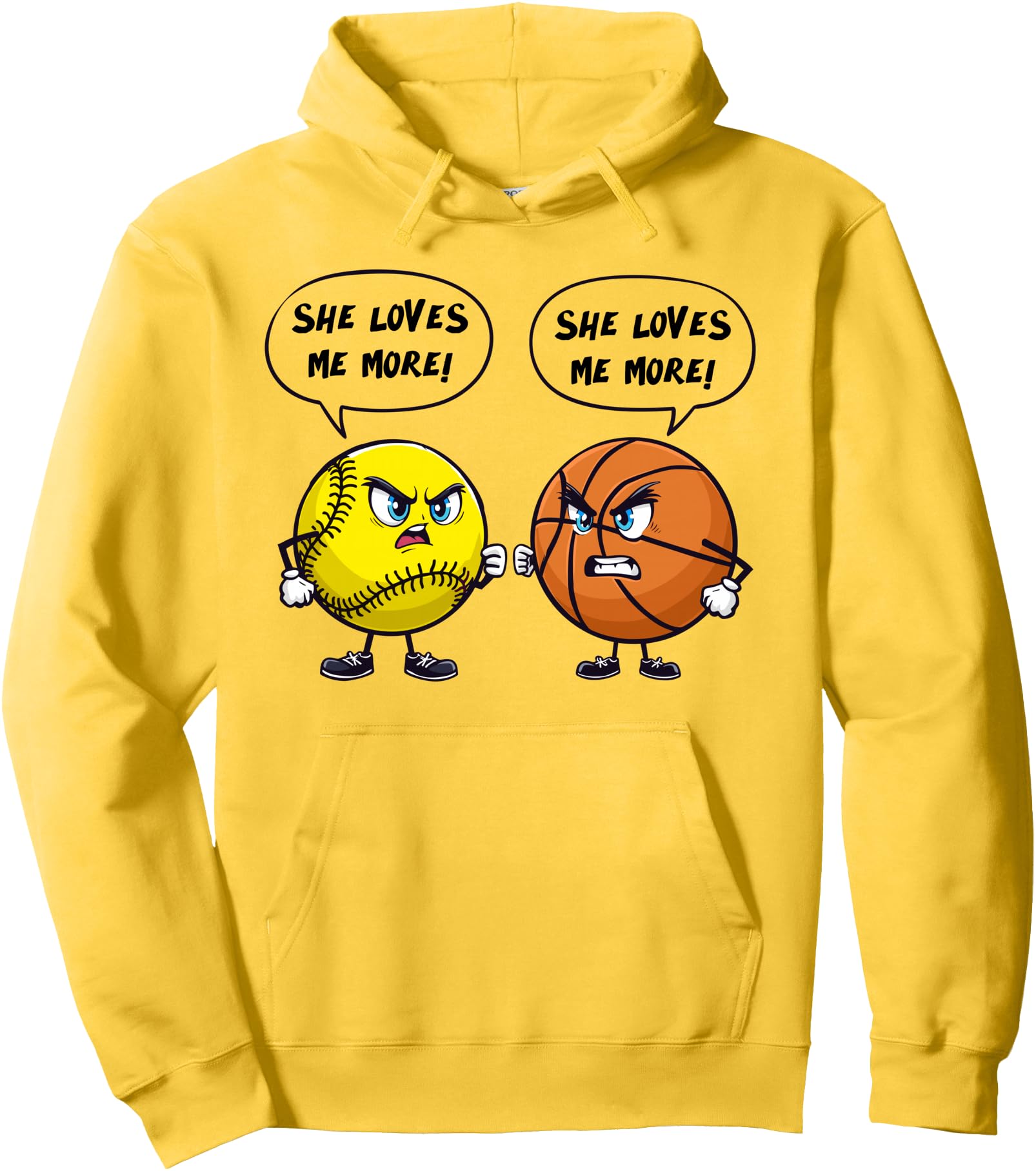 She loves me more Softball basketball for women Pullover Hoodie