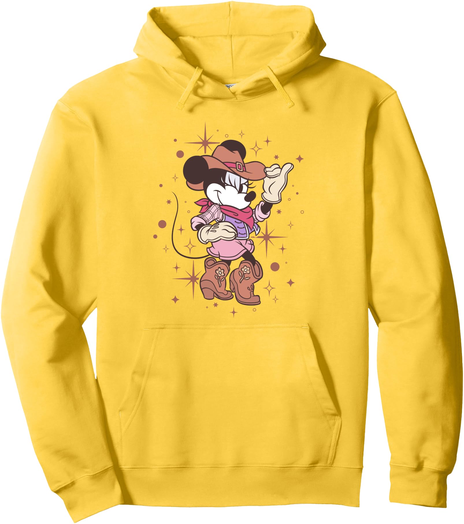 Disney Minnie Mouse Cowboy Costume Distressed Portrait Pullover Hoodie