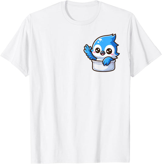 Adorable Cute Chibi Japanese Pocket Kawaii Blue Jay