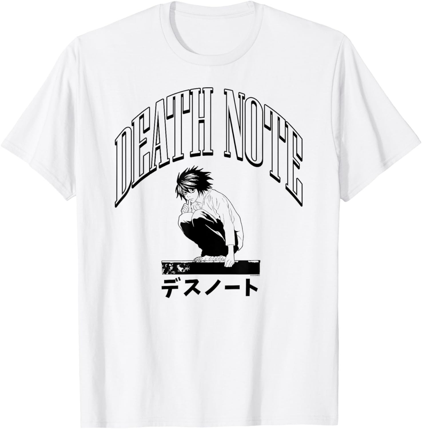 Death Note Crouching L Athletic Logo Anime