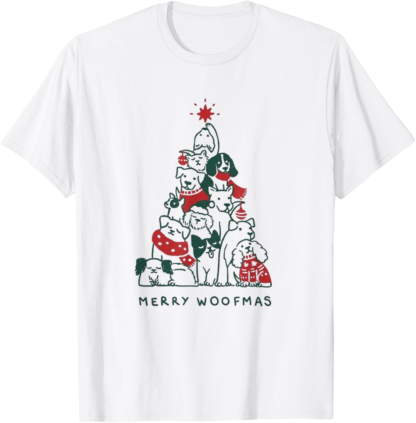 Merry Woofmas Funny Dogs Christmas Tree Xmas Gift