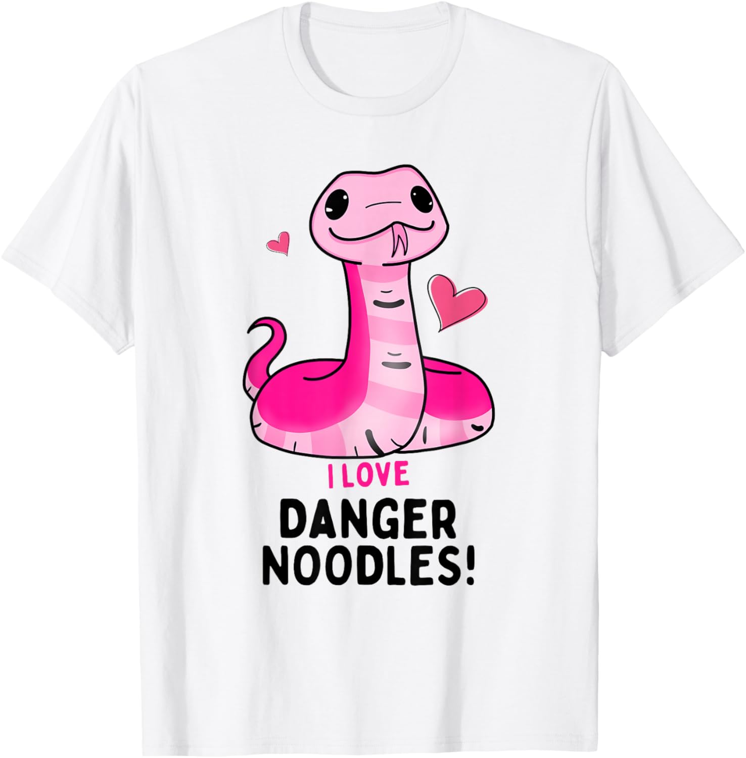 I Love Danger Noodles - Cute Kawaii Chibi Snake for Girls