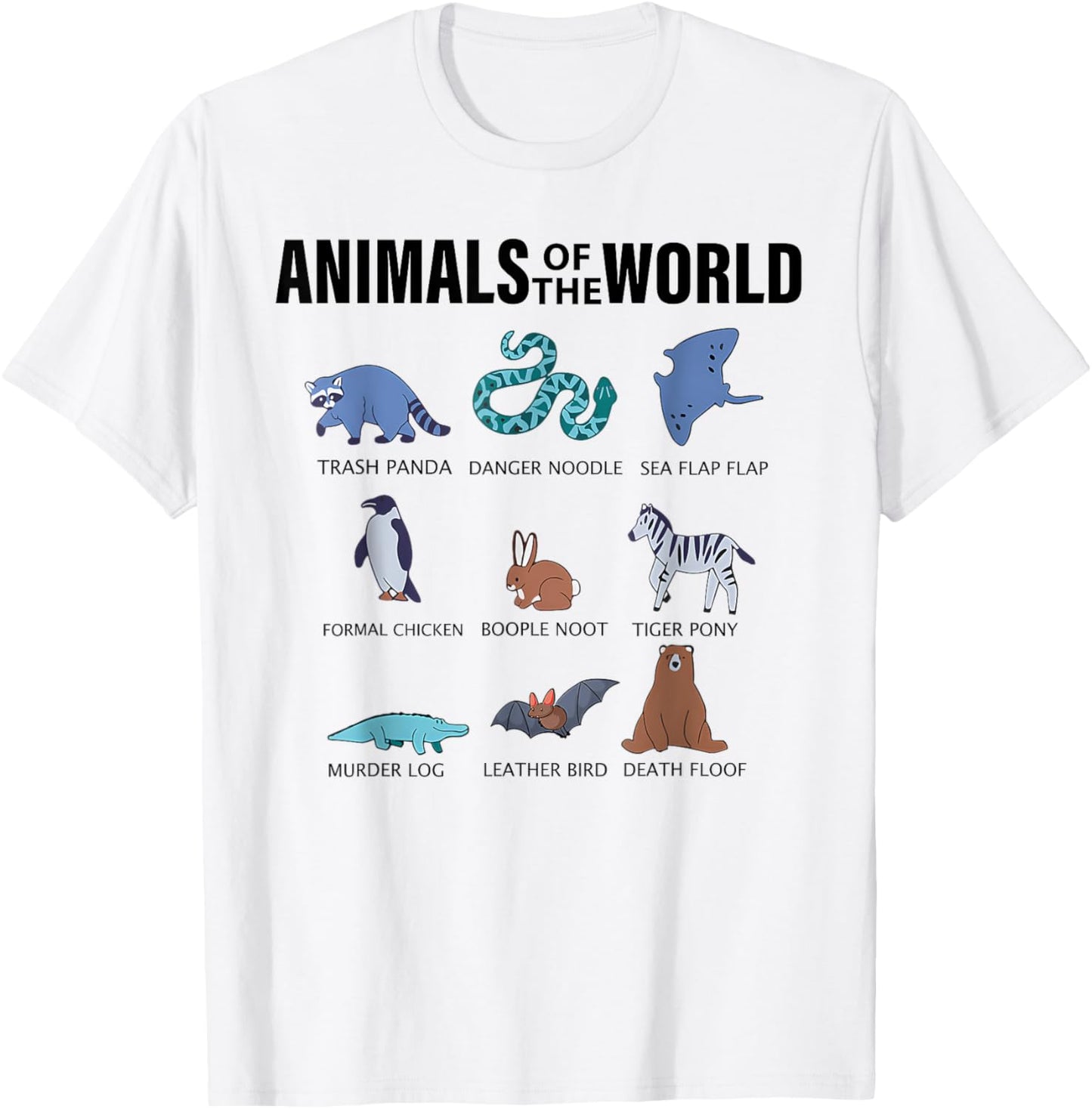 Animals of the World Trash Panda Danger Noodle Sea Flap Flap T-Shirt