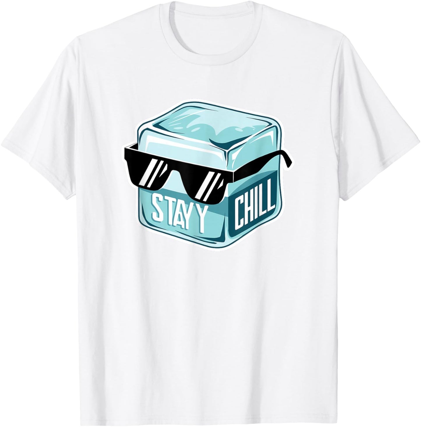Stay Chill Ice Cube Sunglasses Cartoon Art