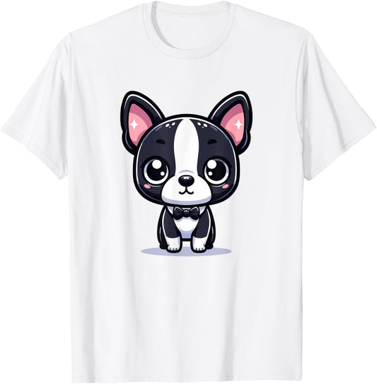 Adorable Cute Japanese Kawaii Chibi Boston Terrier