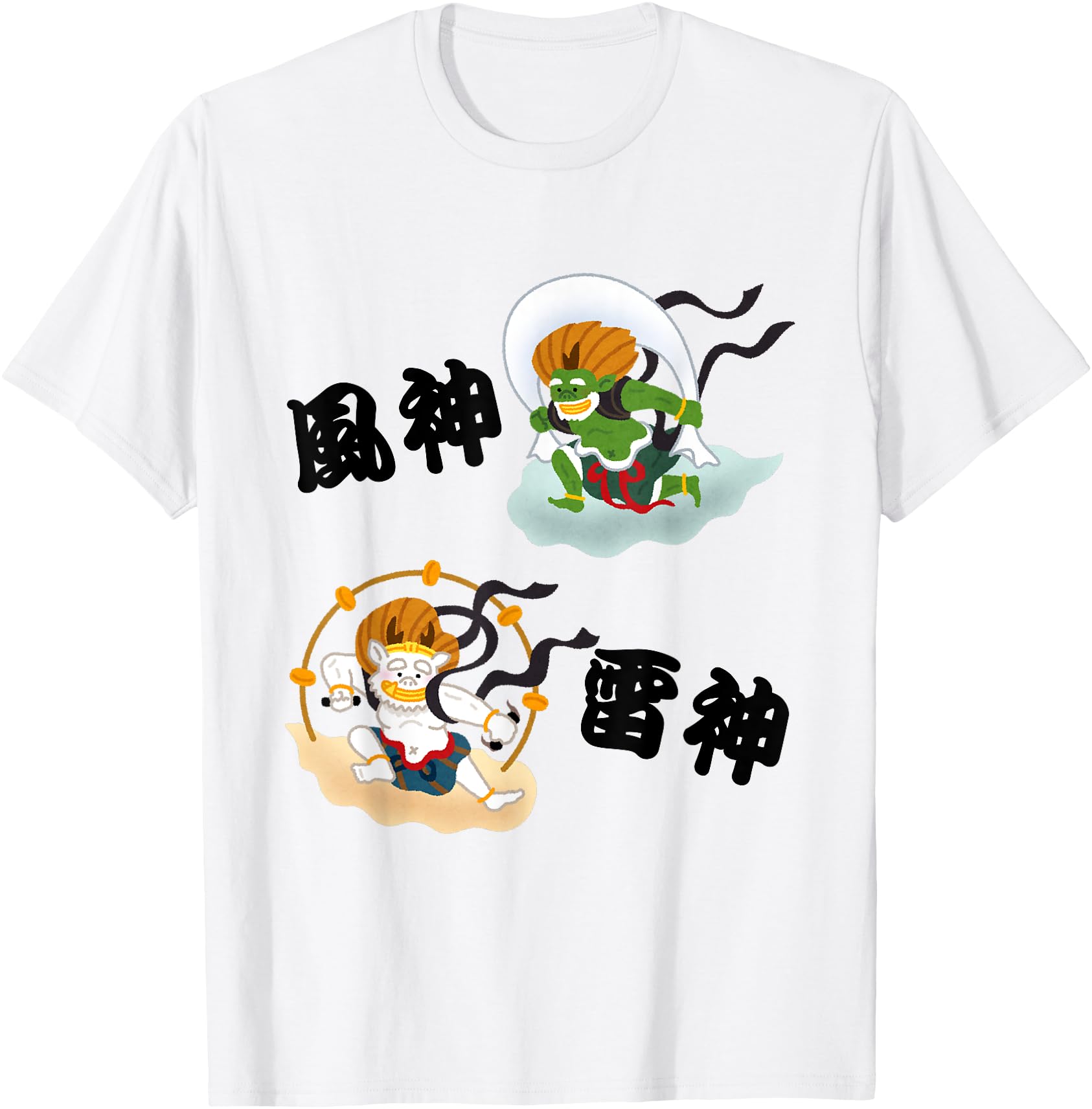 Fujin & Raijin Wind and Thunder Gods of Japan