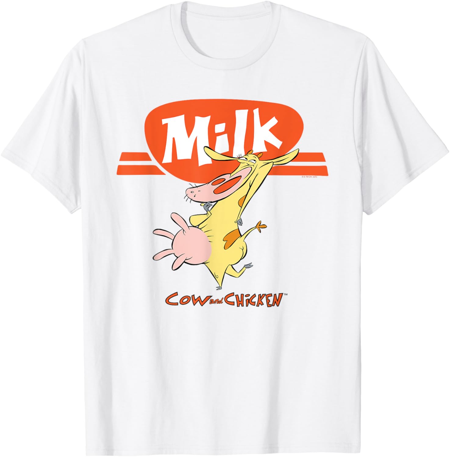 Cow and Chicken Milk Carton Label Funny Cartoon