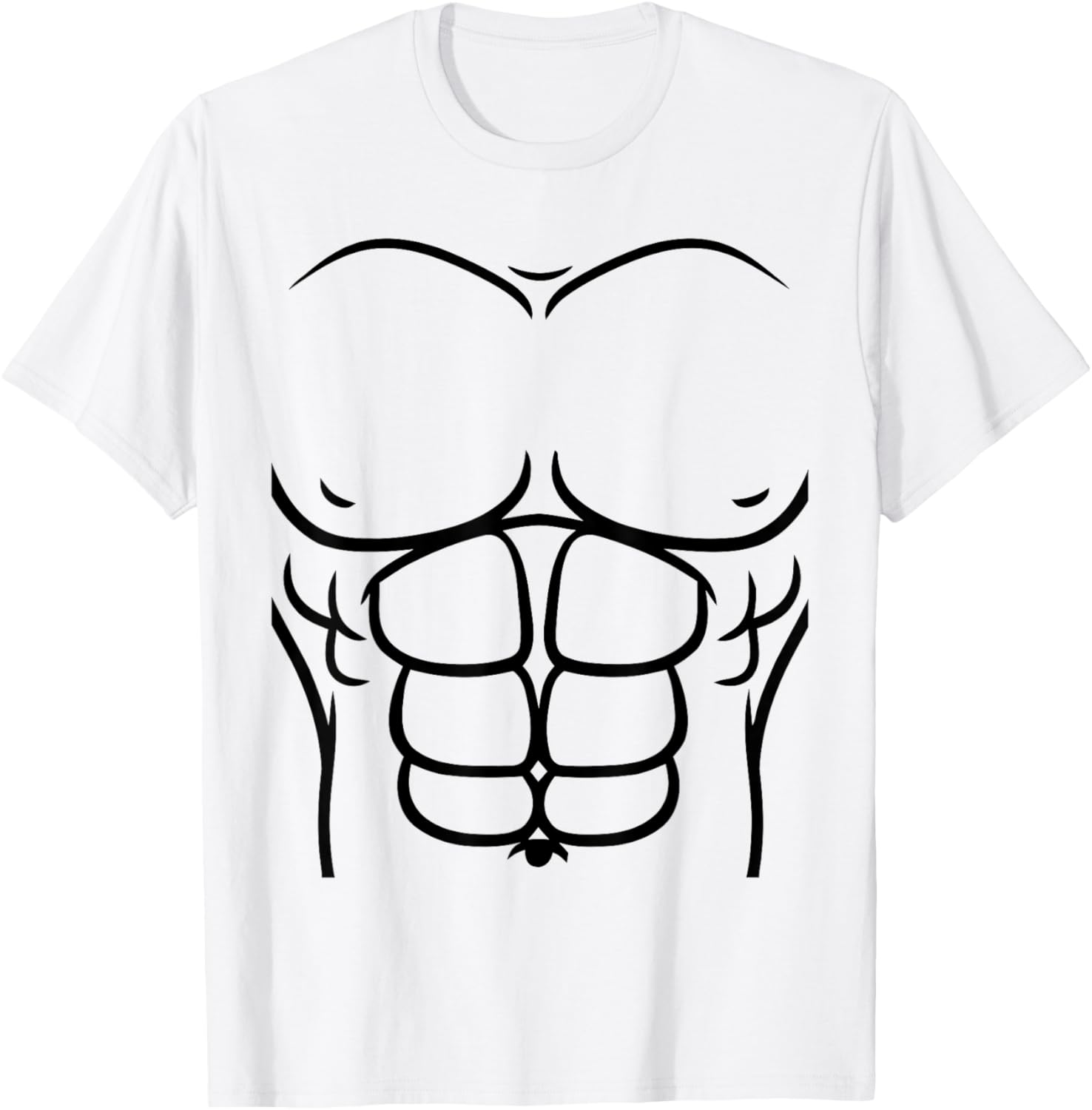 Muscle Man Costume Funny Six Pack Abs Halloween Fitness