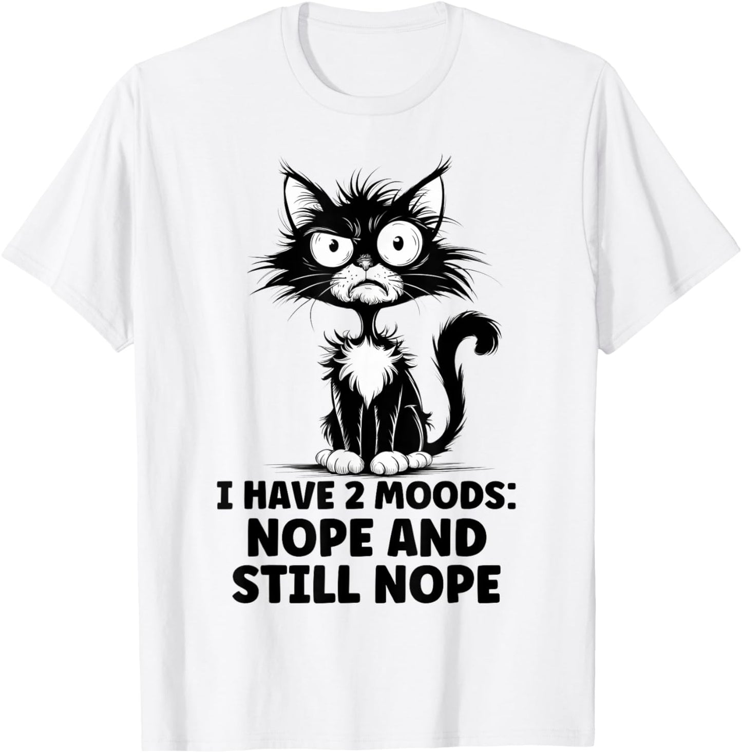 Angry Stressed Cat Funny Stress Meme Gift for Cat Lovers Men Women Girls Kids T-Shirt