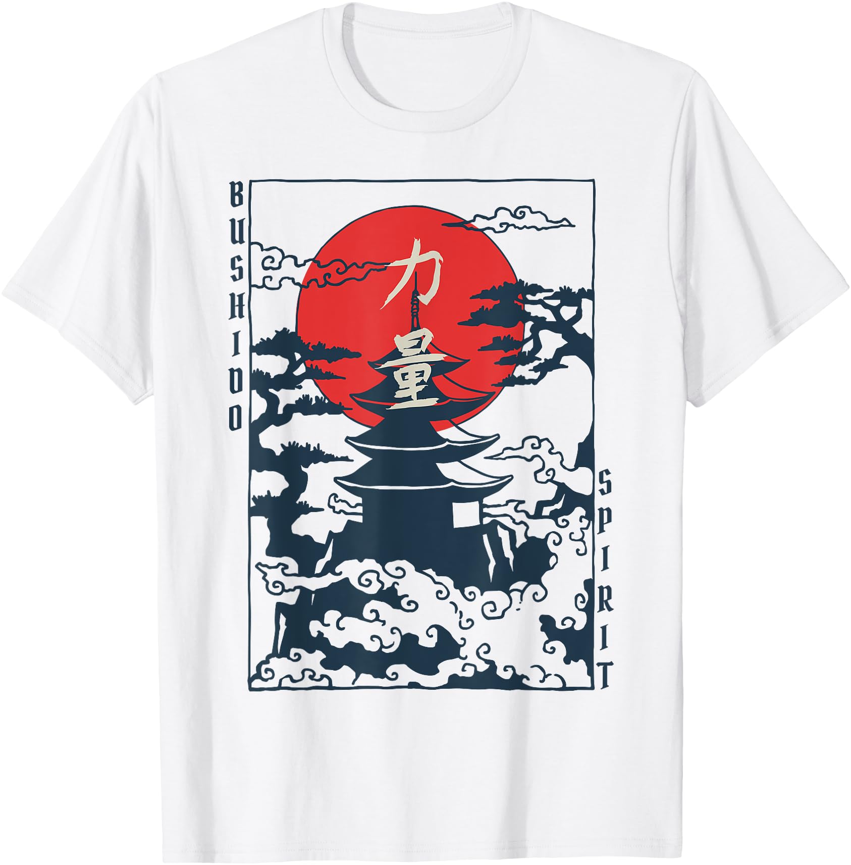 Bushido Samurai TShirt Japanese Retro Art Print Culture Gift
