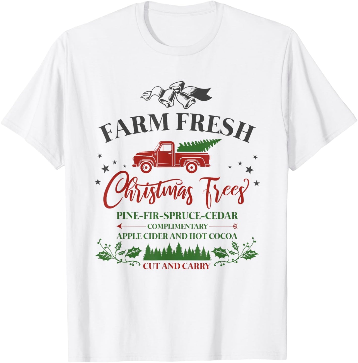 Family Holiday Vintage Farm Fresh Christmas Trees Xmas Truck