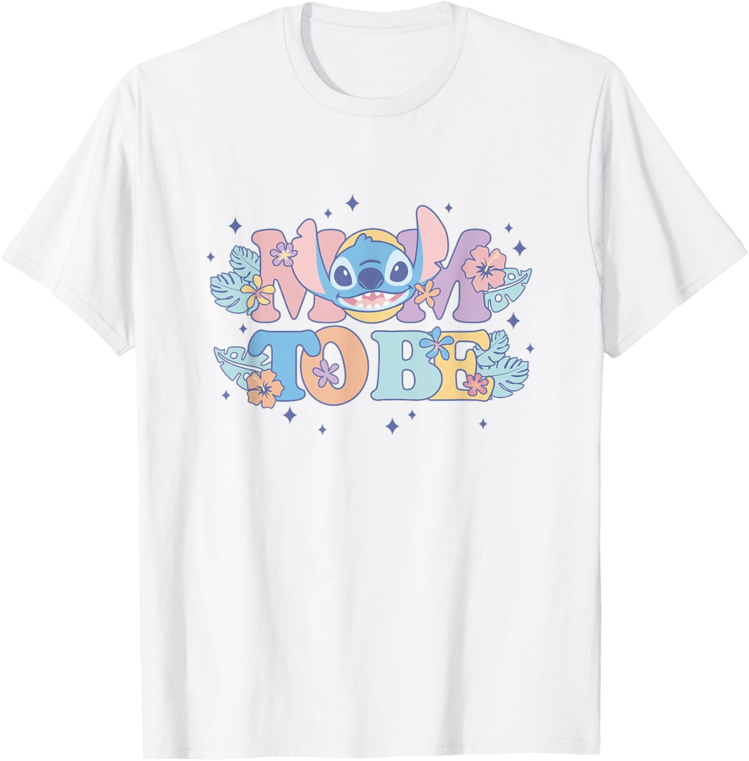 Disney Lilo & Stitch Mom To Be Cute Stitch Colorful Floral