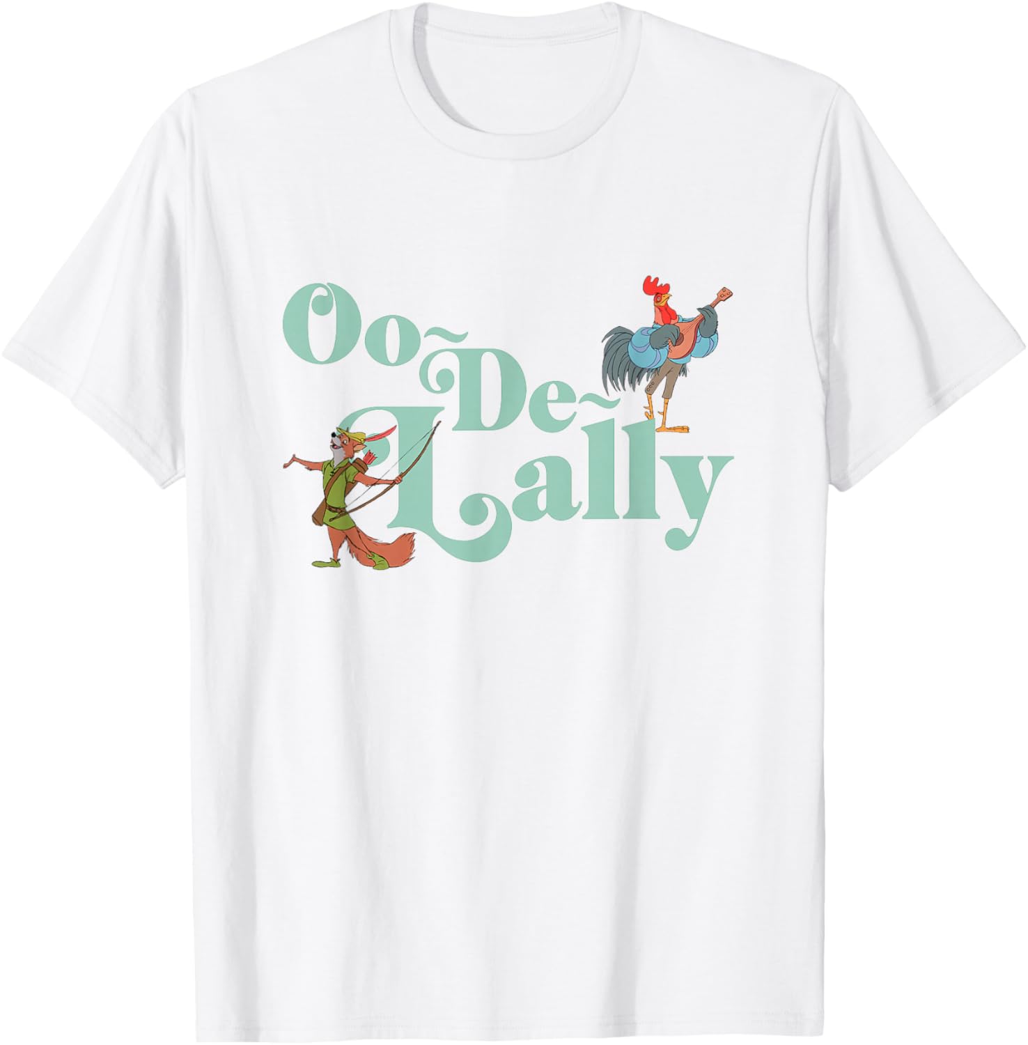 Disney Robin Hood Oo-De-Lally Iconic Quote Chest Text Logo