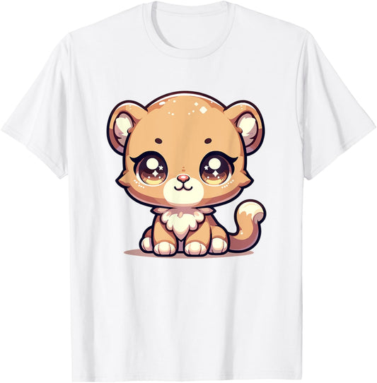 Adorable Cute Japanese Kawaii Chibi Mountain Lion