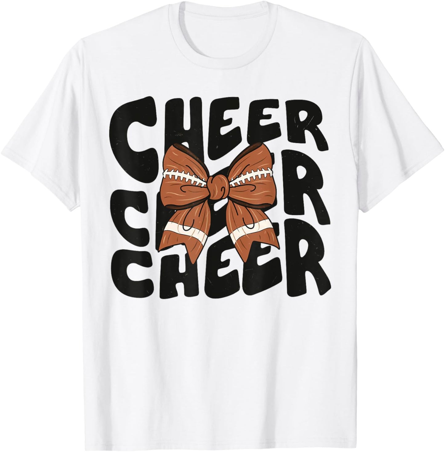 Cheer Coquette Bow American Football Game Day Thanksgiving T-Shirt