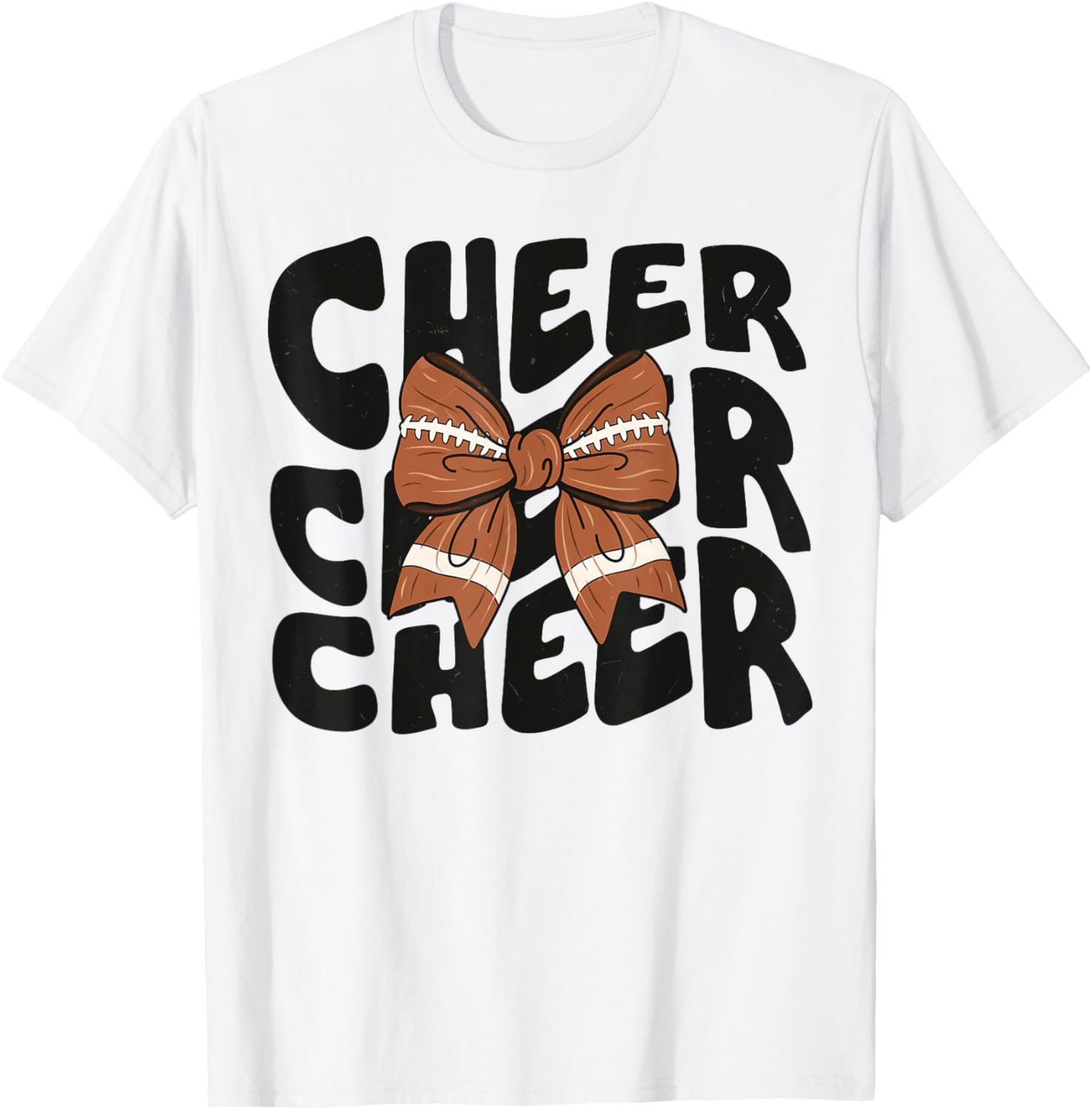 Cheer Coquette Bow American Football Game Day Thanksgiving T-Shirt