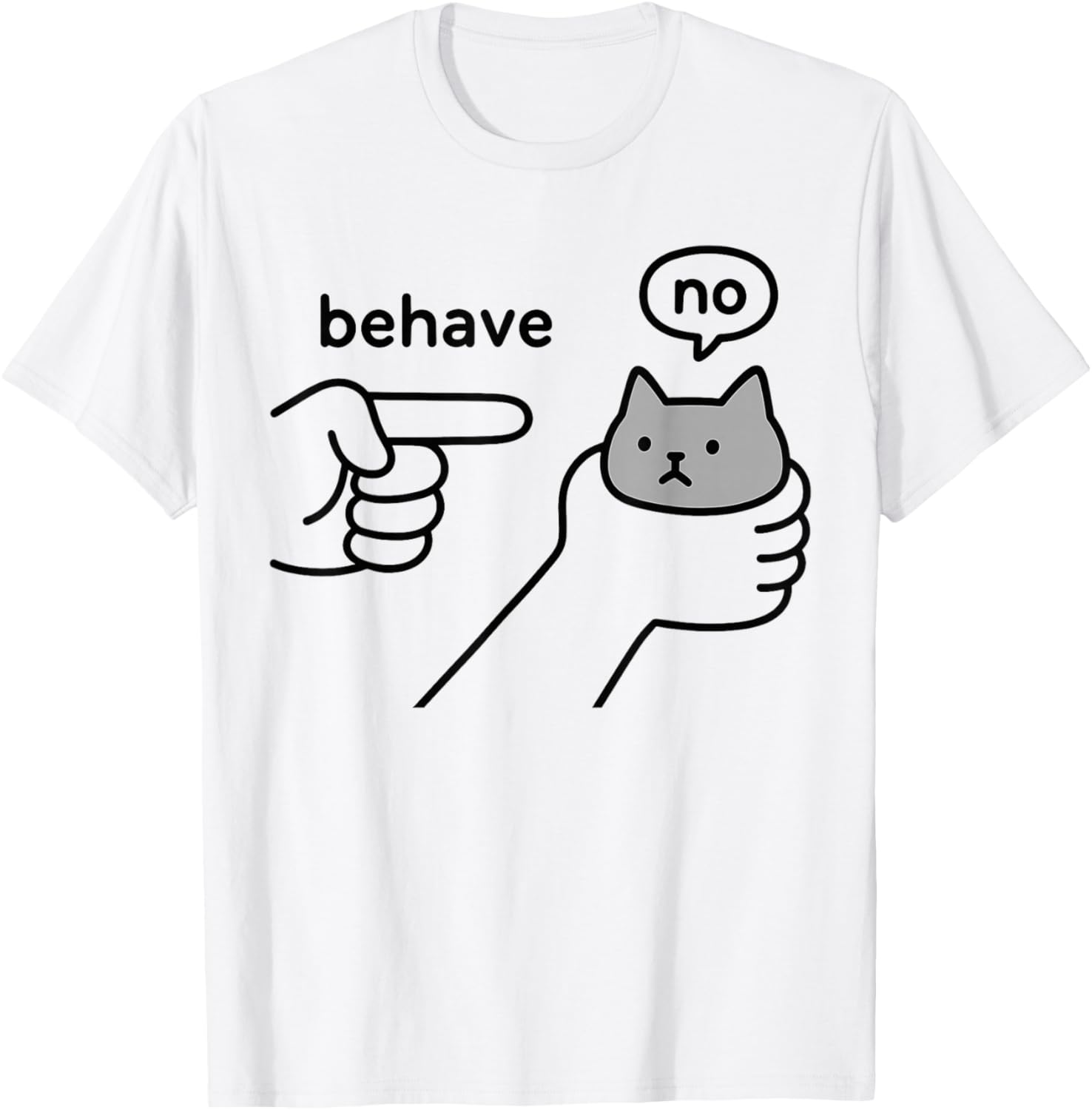 Behave no Funny Cat Meme Cartoon Design