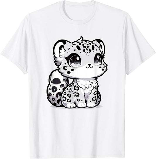 Adorable Cute Japanese Kawaii Chibi Snow Leopard