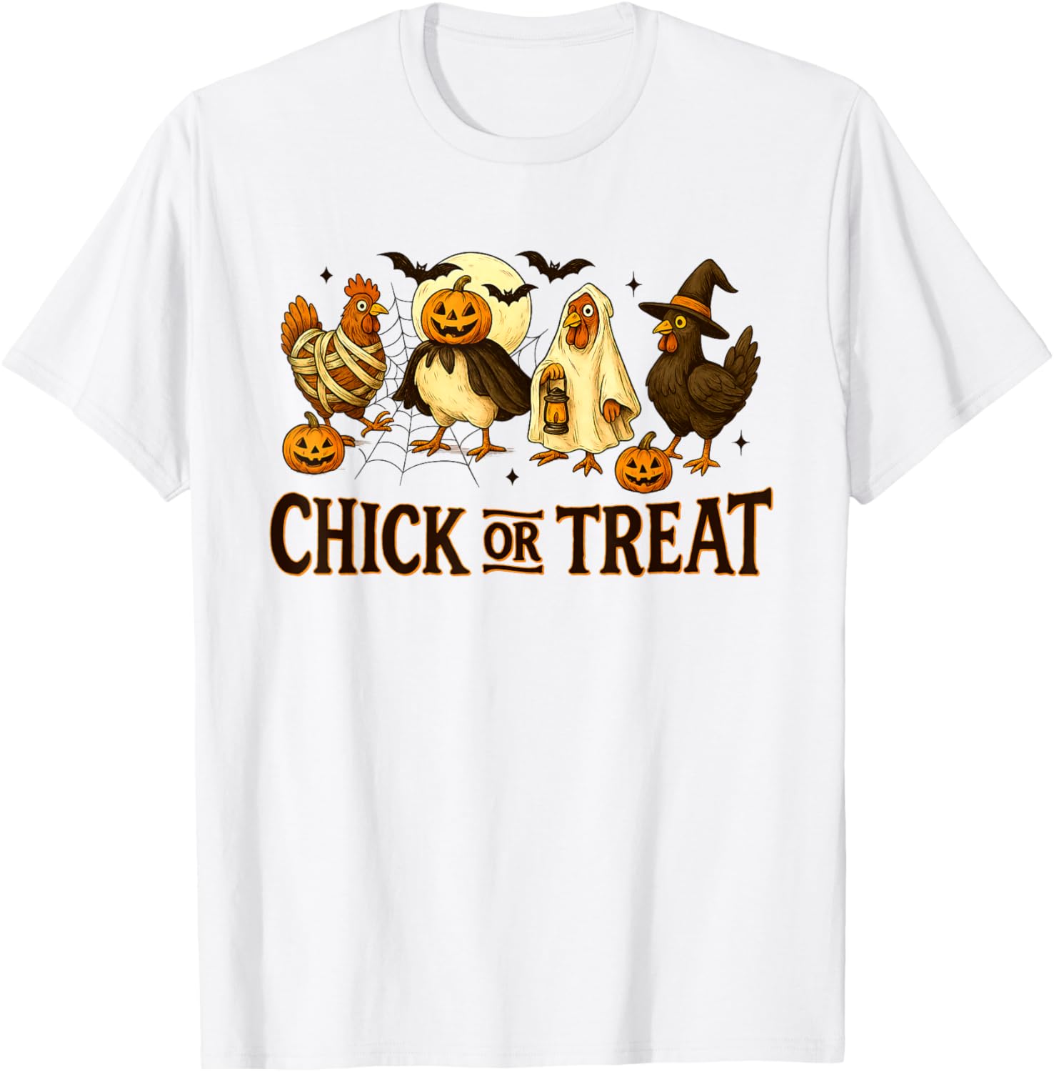 Chick Or Treat Spooky Chicken Halloween Spooky Season Kids T-Shirt