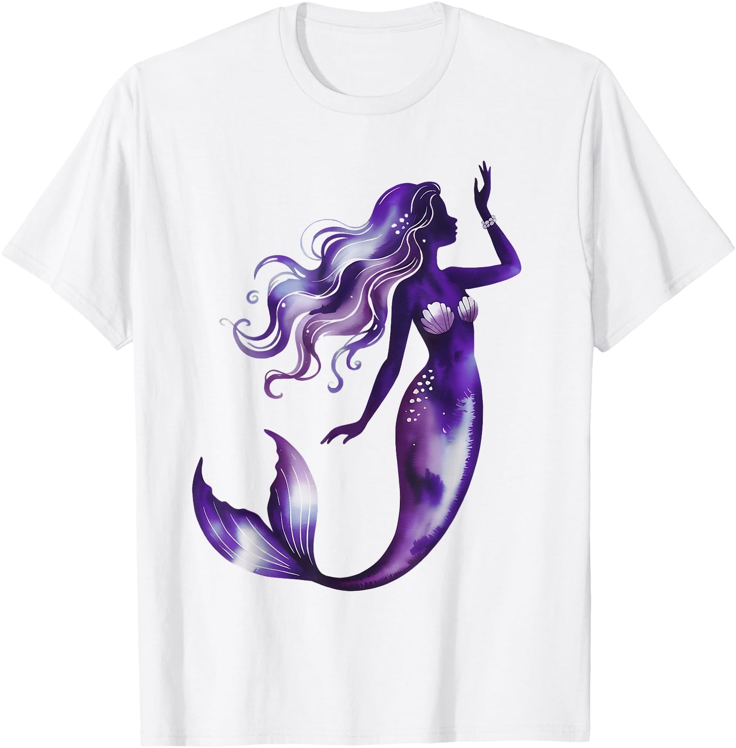 Cute Mermaid Colorful Abstract Art Purple Mermaid Women