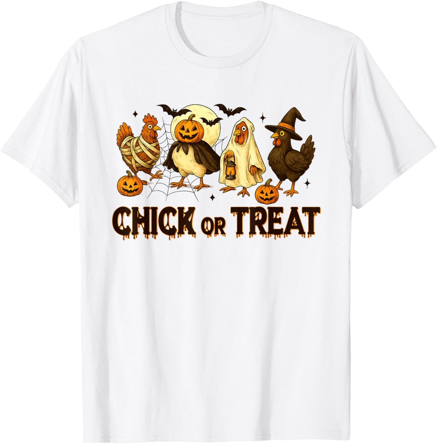 Chick Or Treat Spooky Chicken Halloween Spooky Season Kids T-Shirt