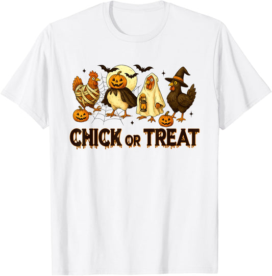 Chick Or Treat Spooky Chicken Halloween Spooky Season Kids T-Shirt